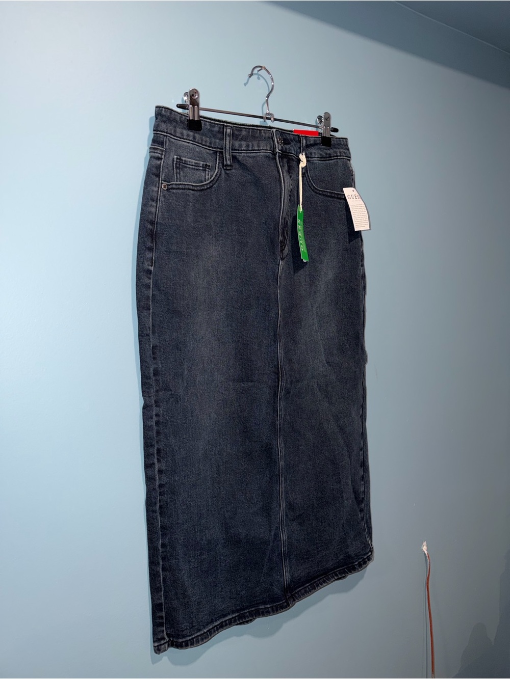 Guess Woman’s Maxi Dark Denim Skirt - Black